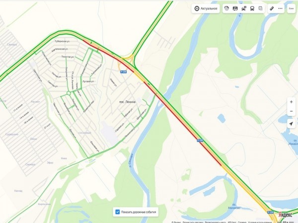 Под Оренбургом образовалась большая пробка из-за ремонта