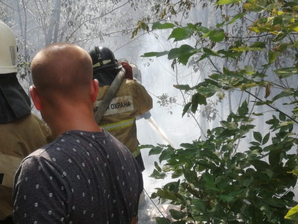 В Оренбурге в&nbsp;центре города горит кладбище