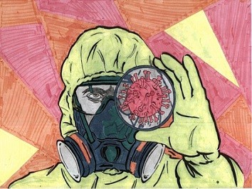 В Оренбурге рисуют мурал, посвященный борьбе с COVID-19