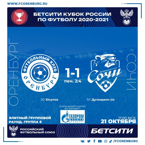 Молодой состав ФК "Оренбург" дал бой "Сочи" Молодой состав ФК "Оренбург" дал бой "Сочи"