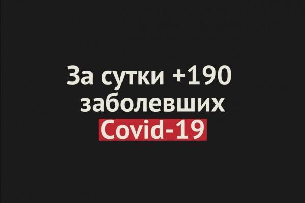 
В Оренбургской области +190 новых случаев Covid-19 за сутки 		