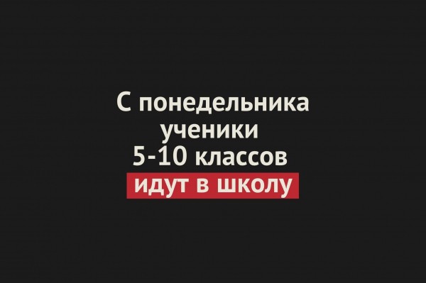 С понедельника ученики 5-10 классов в Оренбургской области идут в школу
С понедельника ученики 5-10 классов в Оренбургской области идут в школу