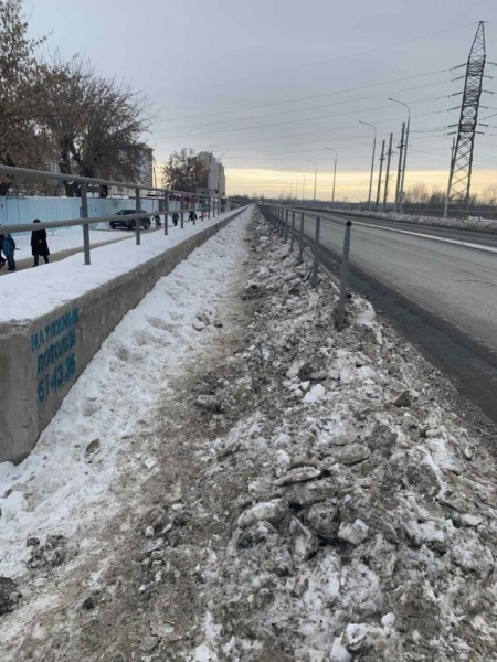 Прокуратура показала плохую уборку снега в центре Оренбурга