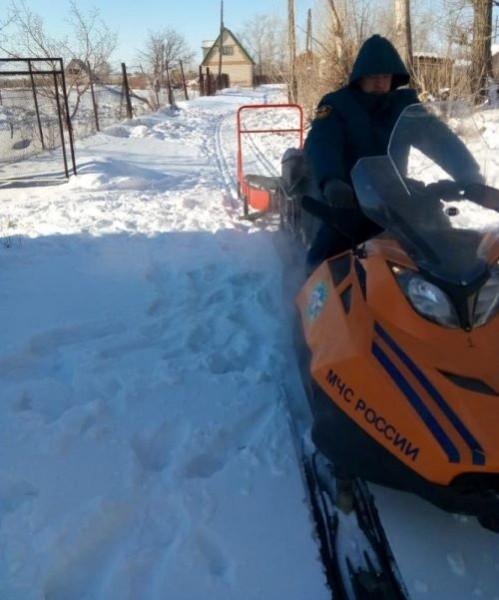 В Оренбуржье врачу "скорой" пришлось добираться к пациентке на санях