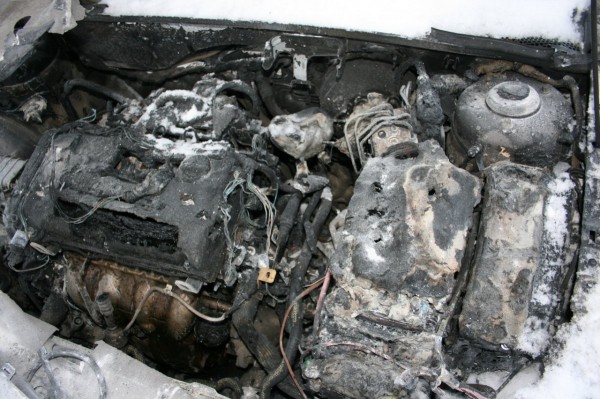 В Шарлыке из-за неисправности сгорел грузовой автомобиль