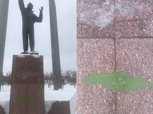 В Оренбурге вандалы испортили памятник первому космонавту Юрию Гагарину