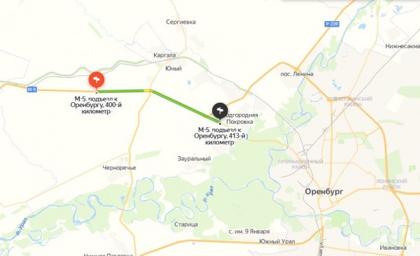 
13 км трассы М-5 Урал в Оренбургской области отремонтируют за 1,4 млрд рублей 		