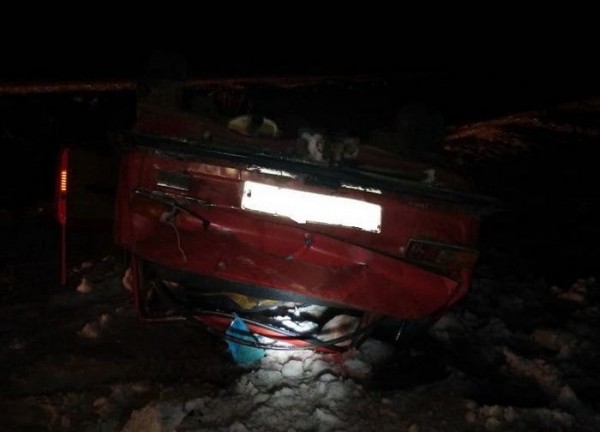 Пьяное ДТП: под Абдулино ВАЗ лёг на крышу