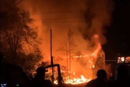 В Оренбурге ночью горели два жилых дома