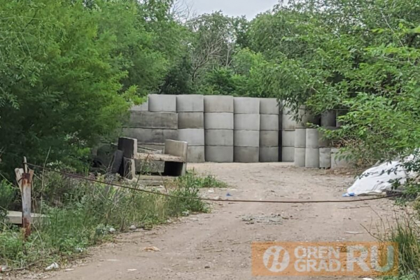Оренбургское предприятие в лесопосадке устроило склад железобетонных изделий