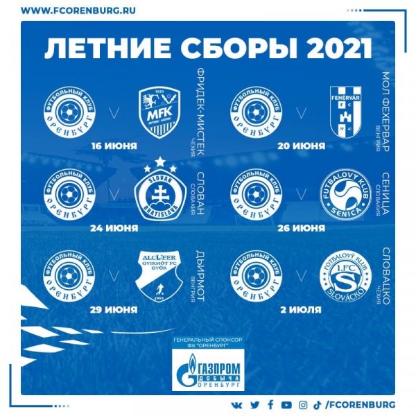 ФК "Оренбург" определился с соперниками на летних сборах в Австрии