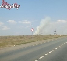 Пожар на полях вспыхнул неподалёку от села Татарская Каргала
