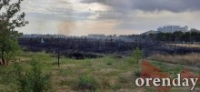 В Оренбурге на проспекте Победы полыхало кладбище