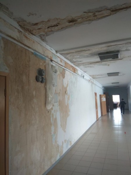 В гимназии №5 Оренбурга начались ремонтные работы