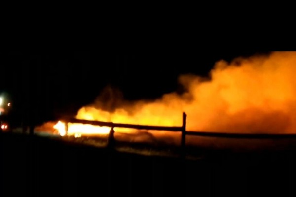 Крупный степной пожар разыгрался на окраине Абдулино