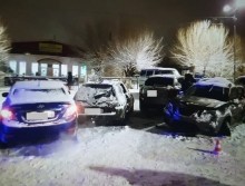 В Орске грузовик столкнулся с четырьмя легковыми автомобилями