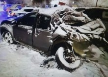 В Орске грузовик столкнулся с четырьмя легковыми автомобилями