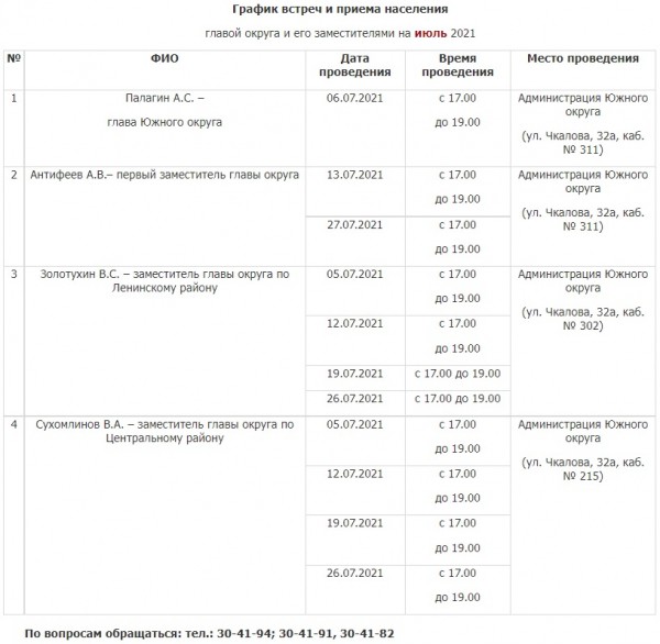 Личный приём: проверяем, кто готов встретиться с оренбуржцами