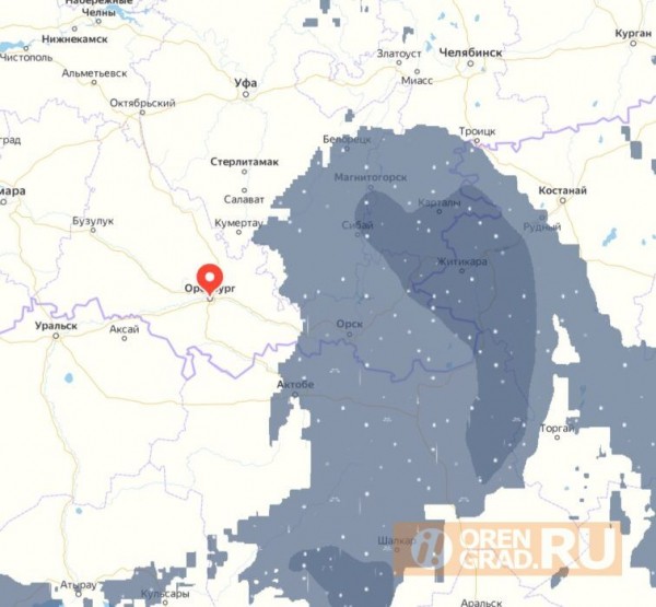 Снегопад покидает Оренбургскую область