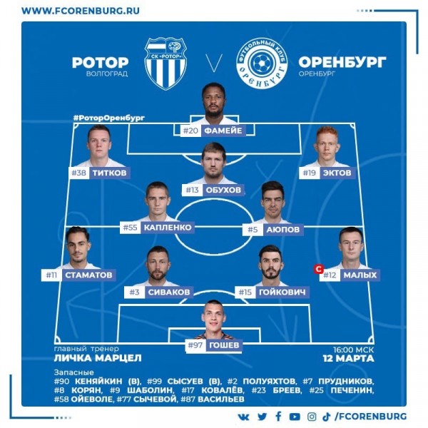 "Оренбург" взял достойный реванш у "Ротора"