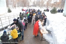 Ребятня&nbsp;из оренбургского социально-реабилитационного центра &laquo;Гармония&raquo; ярко отметила Масленицу